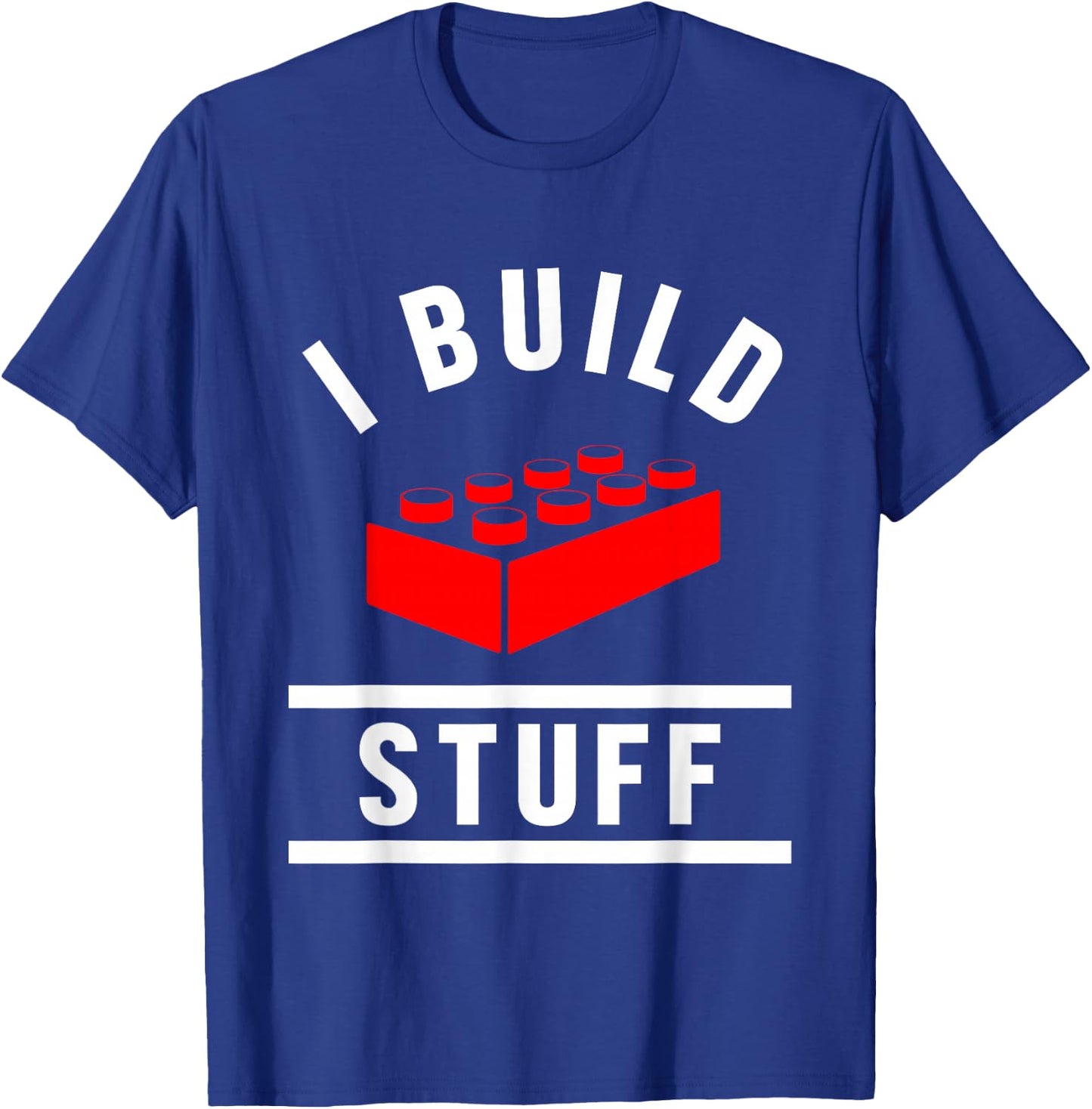Build Stuff Master Builder Building Blocks Construction Toy T-Shirt - T-Shirt | Royal