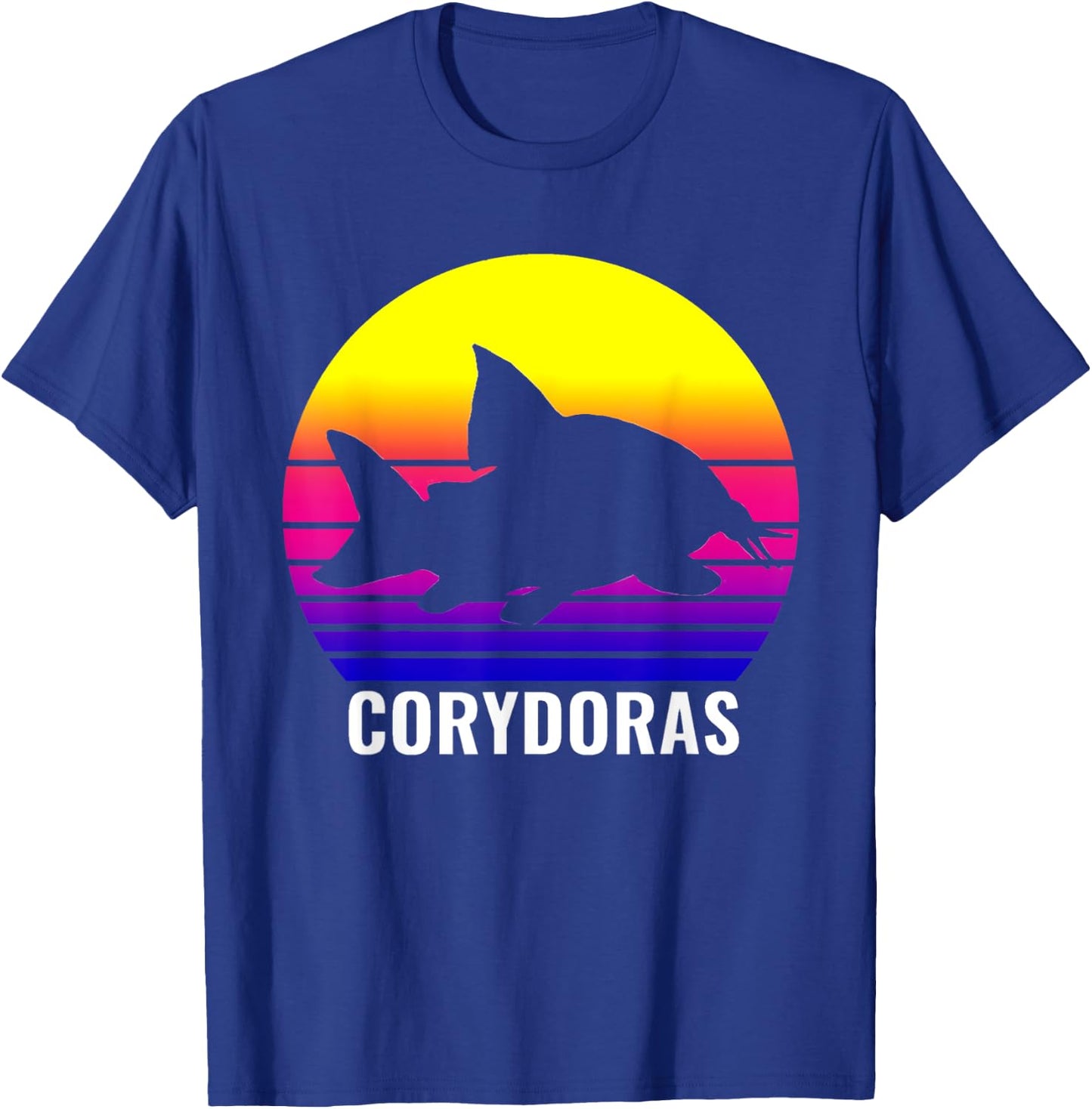 Corydora Catfish Sunset Aquarium Fish Tank Lovers T-Shirt - T-Shirt | Royal