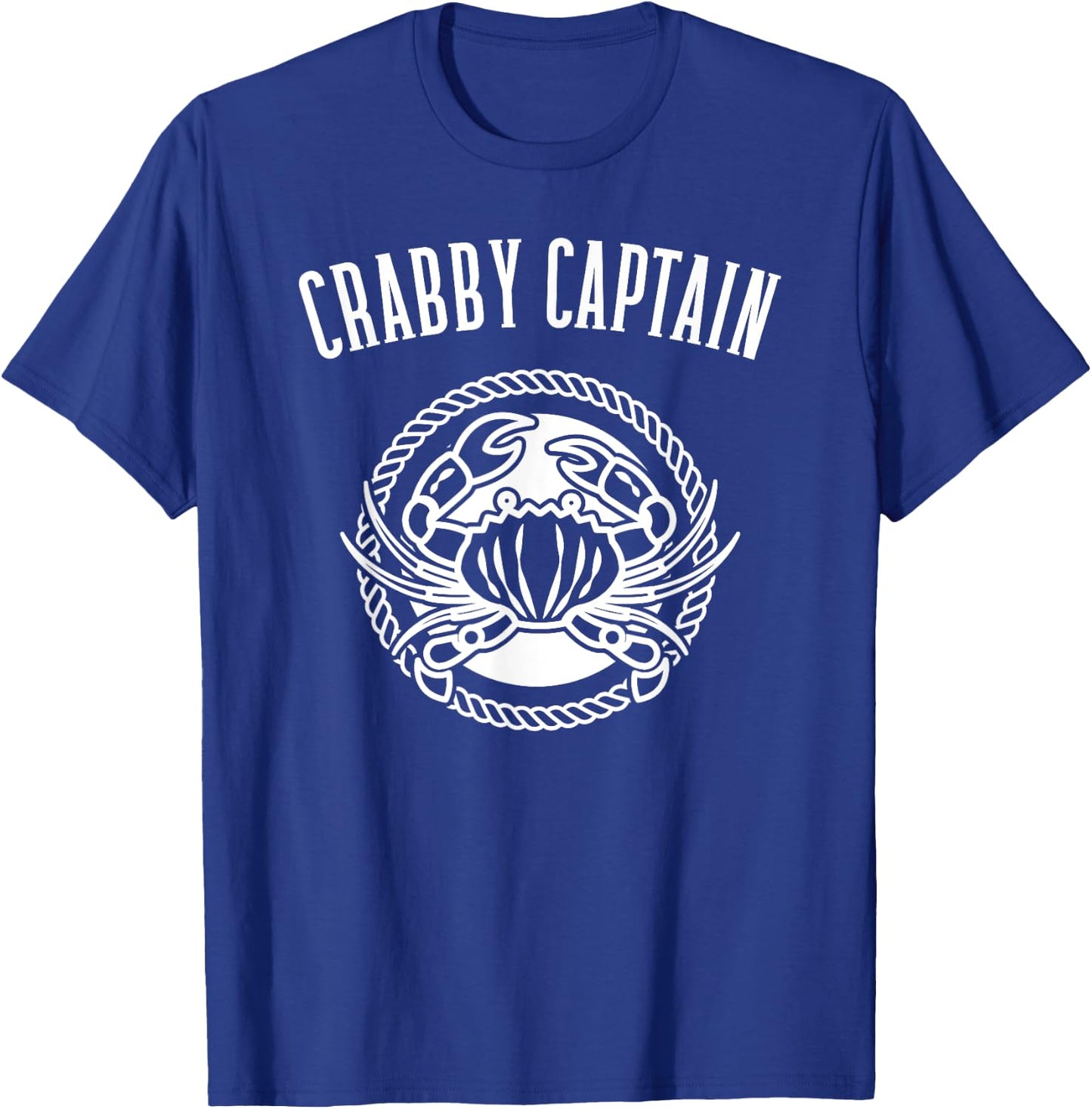 Crabby Captain - Funny Crab Crabbing Fishing Boat Captains T-Shirt - T-Shirt | Royal