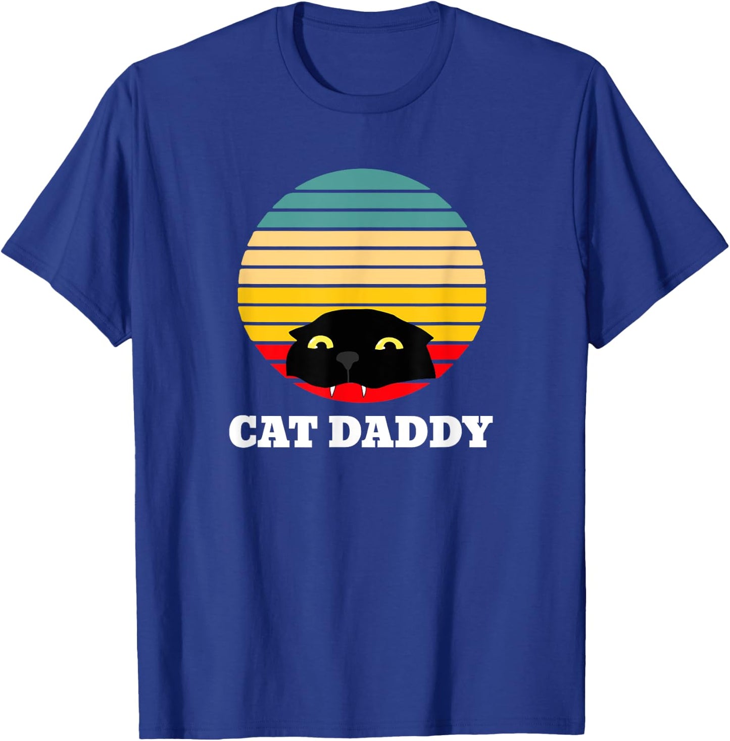 Cat Daddy Funny Cute Dad Father Women Kids T-Shirt - T-Shirt | Royal