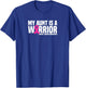 My Aunt is a Warrior Pink Ribbon Breast Cancer Awareness T-Shirt - T-Shirt | Royal