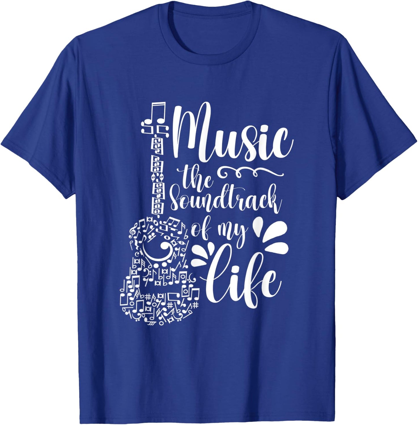 Music The Soundtrack Of My Life Guitar Music Guitarist T-Shirt - T-Shirt | Royal