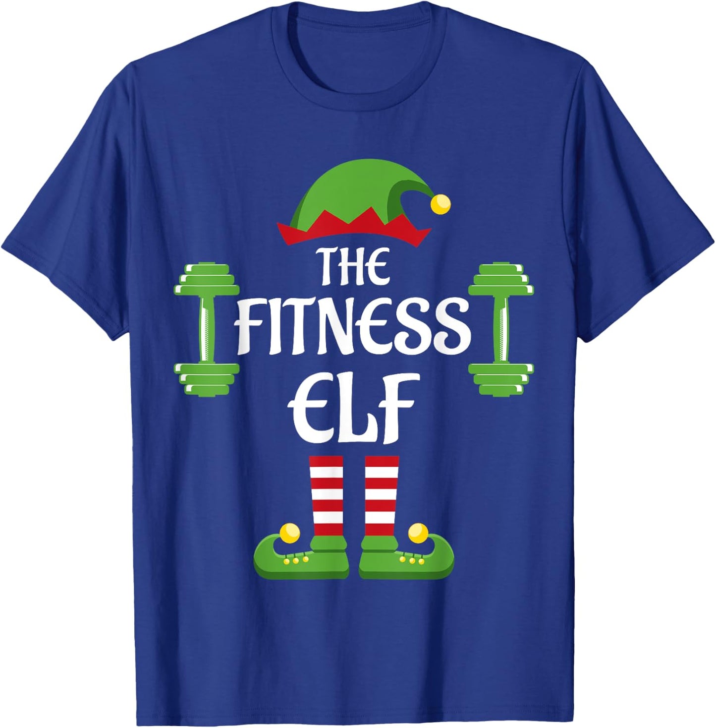 Fitness Elf Family Matching Group Christmas Sporty T-Shirt - T-Shirt | Royal