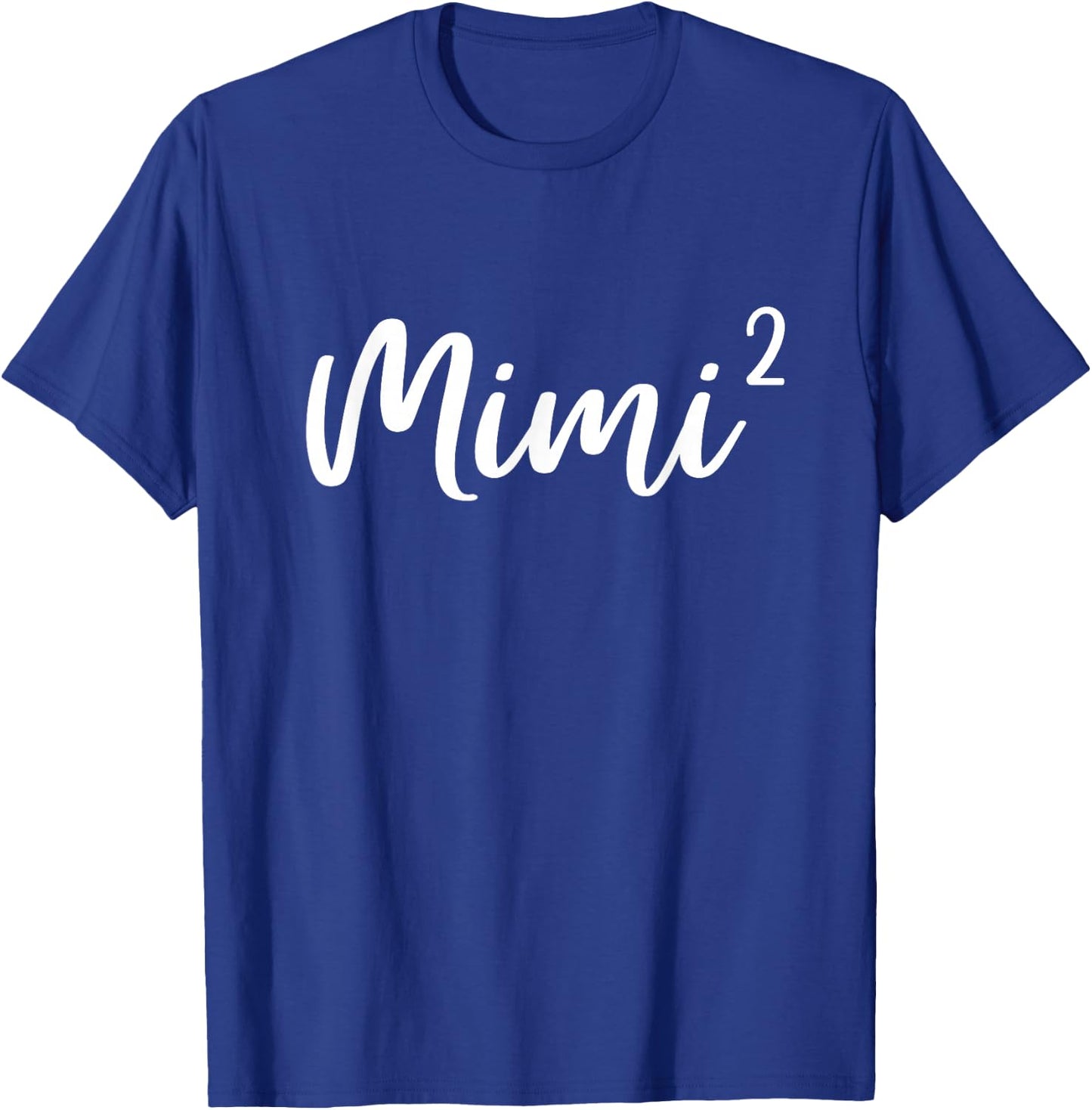 Mimi of 2 Grandma of Three Cute Baby Announcement T-Shirt - T-Shirt | Royal