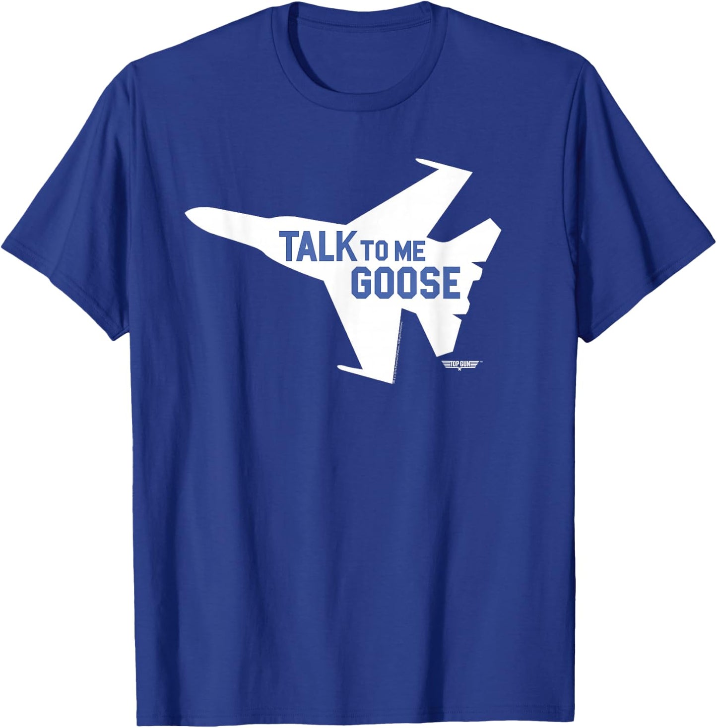Top Gun Talk to Me Goose Jet Silhouette Action Movie T-Shirt - T-Shirt | Royal