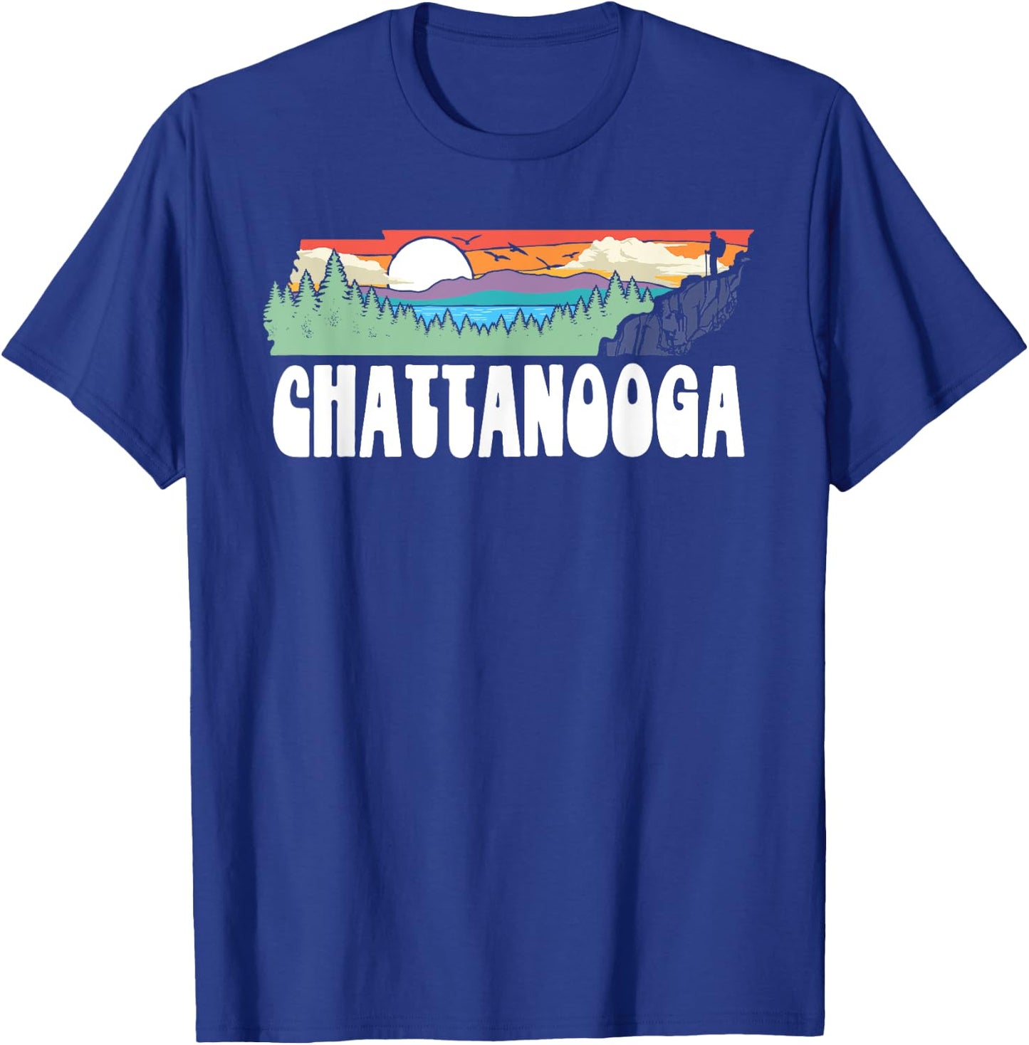 Chattanooga Tennessee Outdoor Adventure and Nature Hiking T-Shirt - T-Shirt | Royal