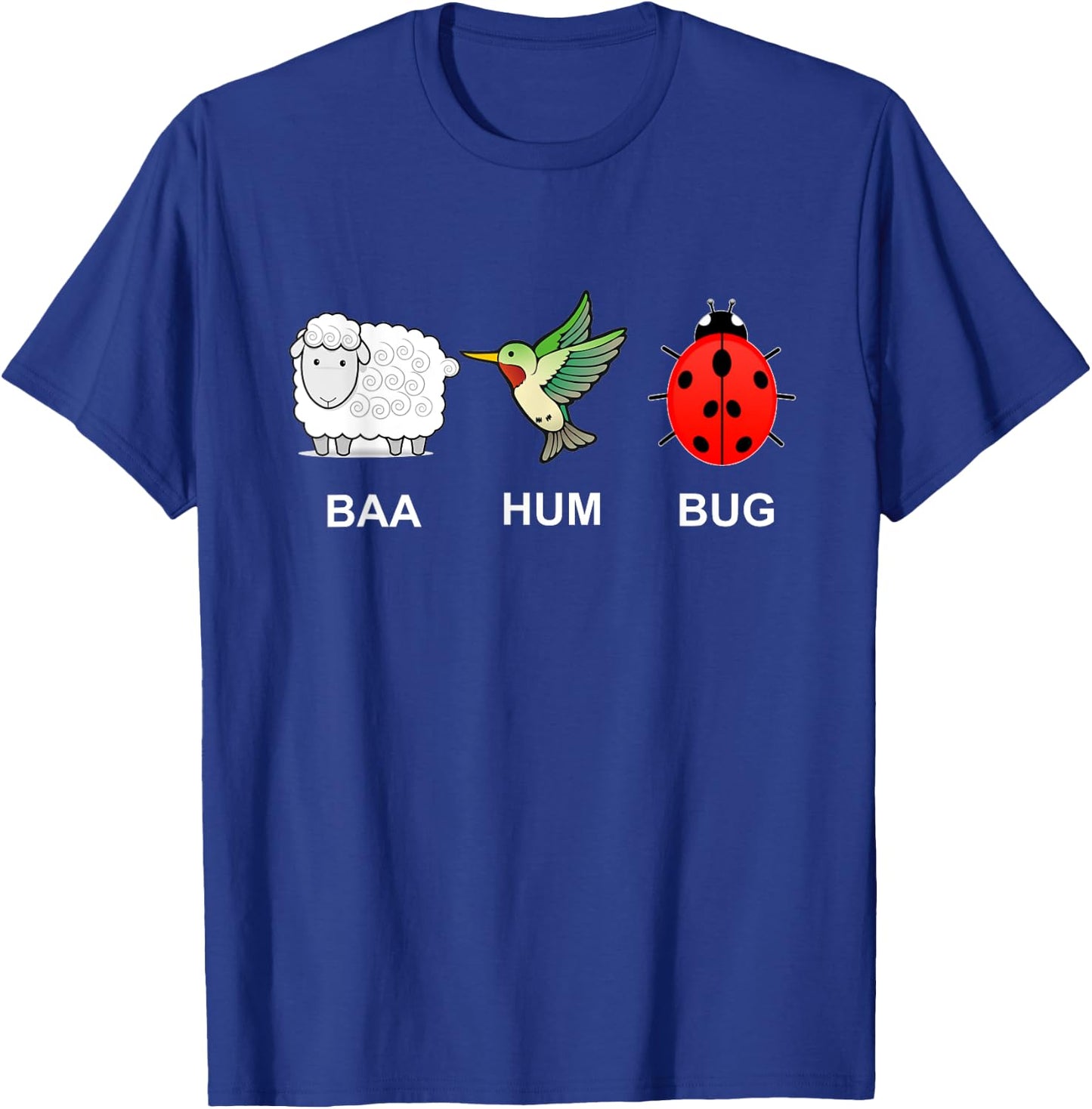 BAA HUM BUG - Bah Humbug Funny Graphic Holiday Christmas T-Shirt - T-Shirt | Royal