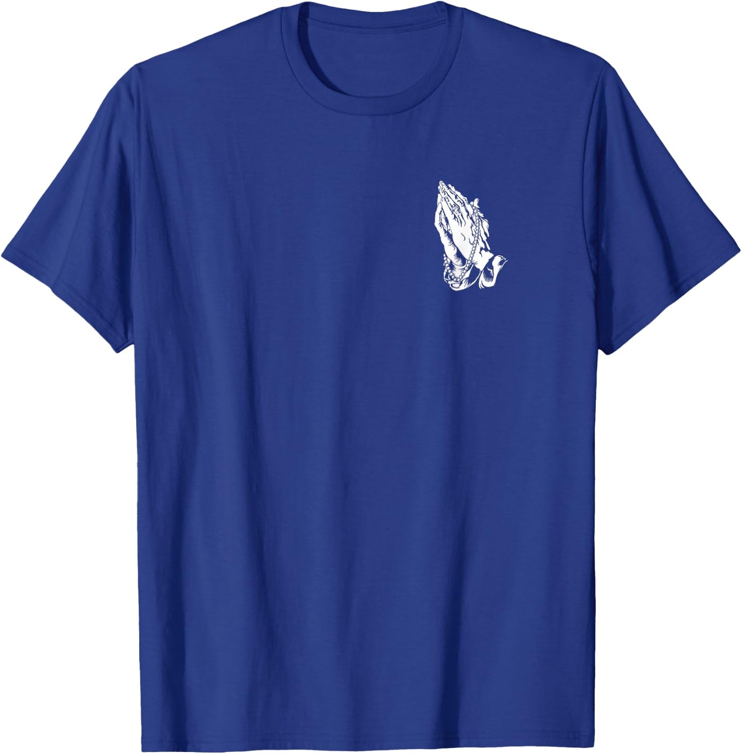 Inspired Sacred Scripts Praying Hands Blessed Christian Catholic T-Shirt - T-Shirt | Royal