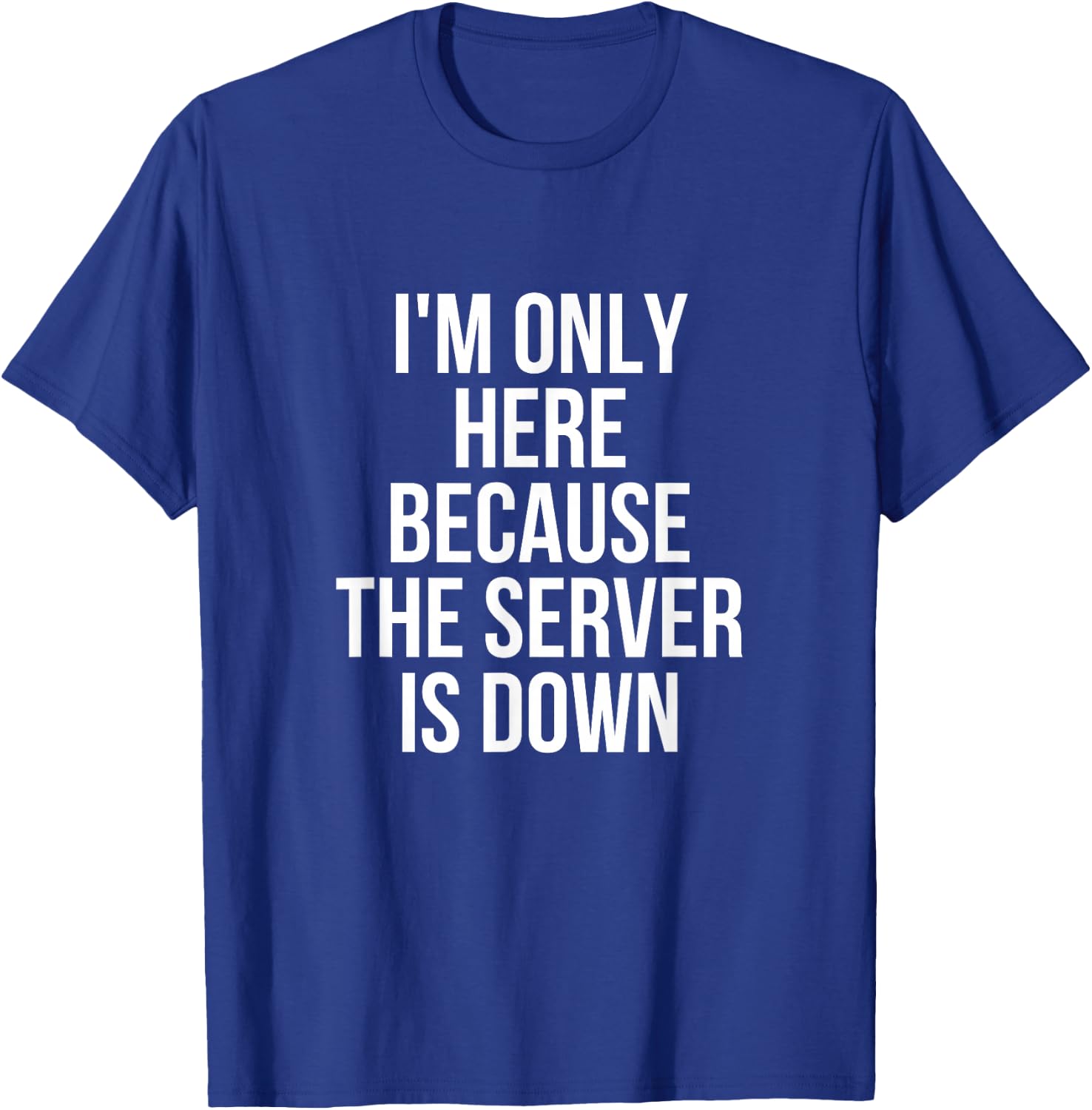 I'm Only Here Because The Server Is Down Gaming T-Shirt - T-Shirt | Royal