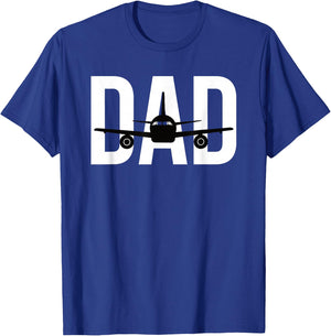 Funny Airplane Pilot Dad Shirt Aviation Lover Gift Dad Pilot T-Shirt - T-Shirt | Royal