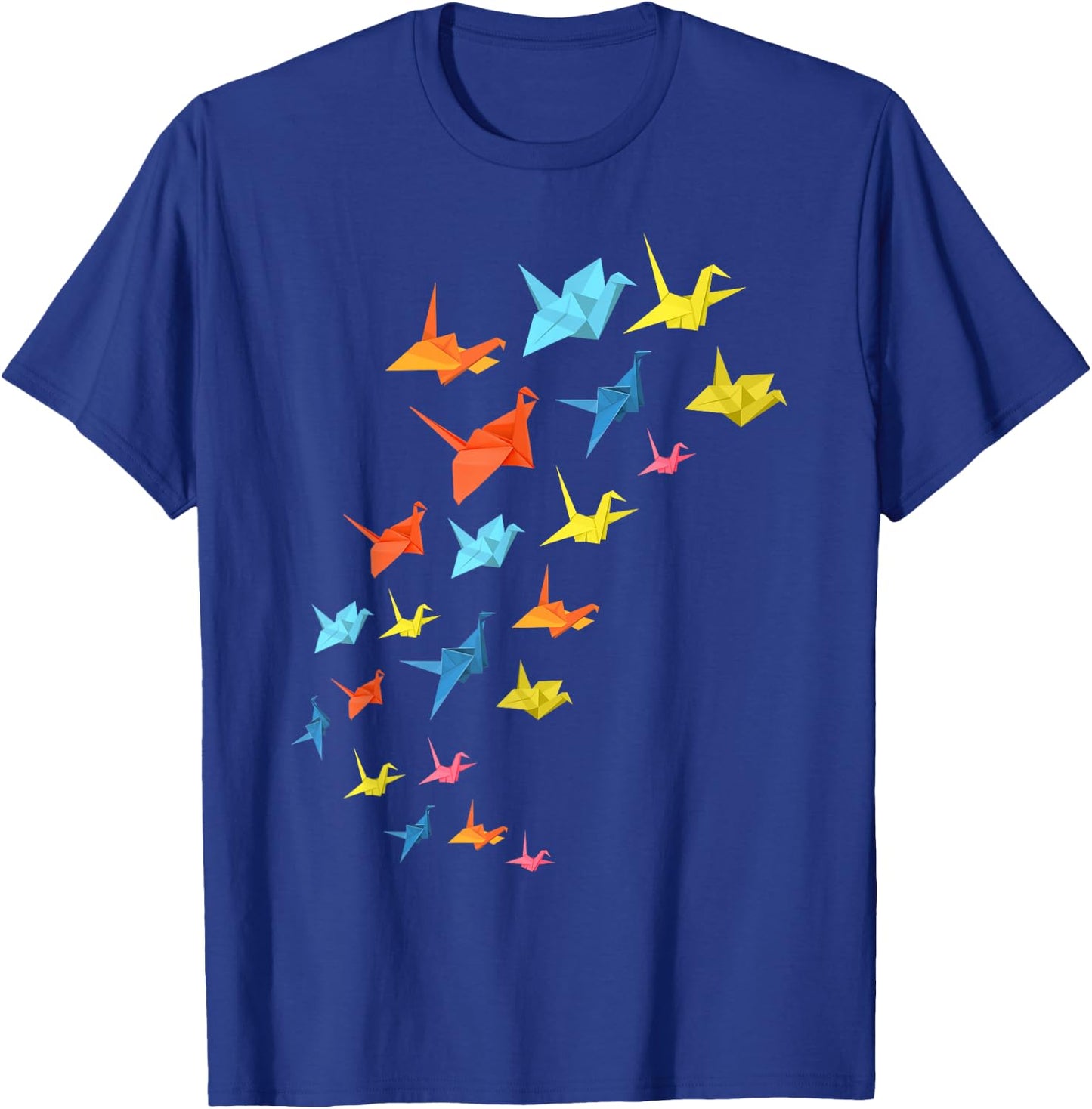 Japanese Folding Art Origami Master Paper Cranes Origami T-Shirt - T-Shirt | Royal