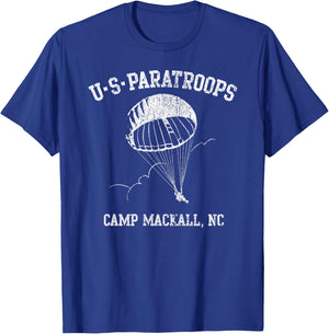 American Marauder: US Paratroops Camp Mackall WWII T-Shirt - T-Shirt | Royal