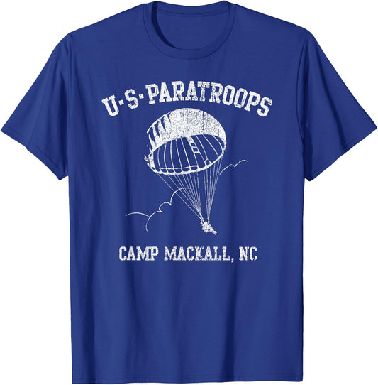 American Marauder: US Paratroops Camp Mackall WWII T-Shirt - T-Shirt | Royal