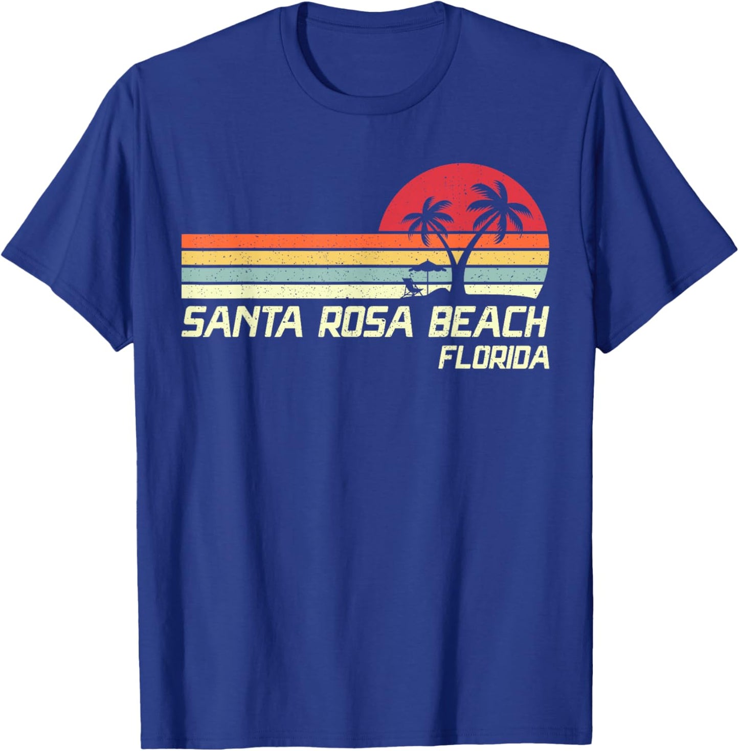 Summer Vacation Vintage Florida Santa Rosa Beach T-Shirt - T-Shirt | Royal