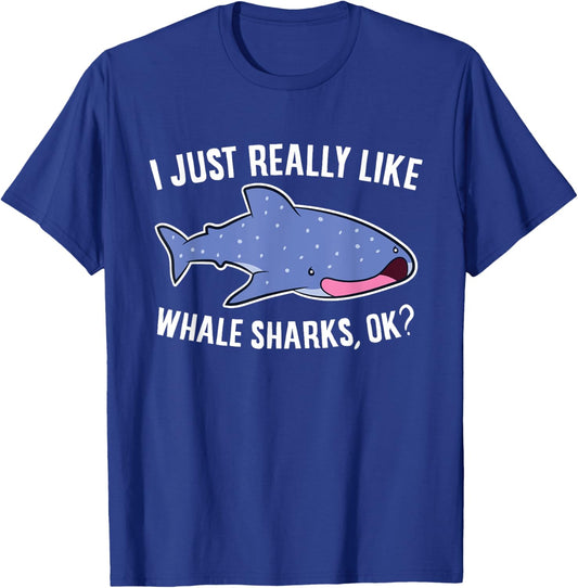Whale Shark I Just Really Like Whale Sharks T-Shirt - T-Shirt | Royal