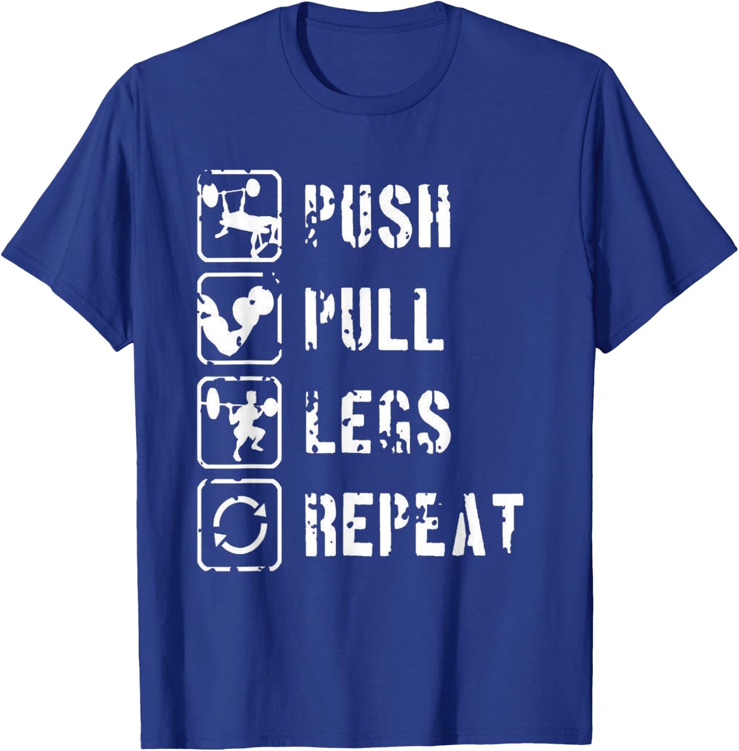 Eat Sleep Gym Repeat Men's Bodybuilding Gym Fitness T-Shirt - T-Shirt | Royal