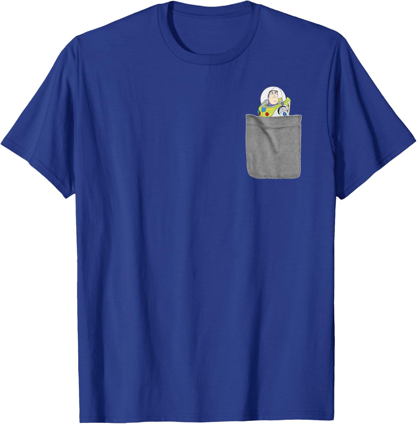 Disney Pixar Toy Story Buzz Lightyear Mini Pocket Logo T-Shirt - T-Shirt | Royal