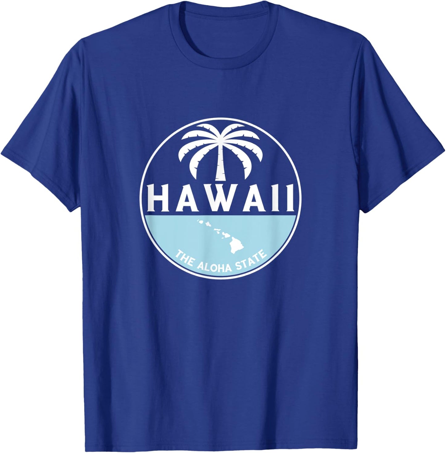 Hawaii The Aloha State - Aloha Hawaiian Palm Tree Ohana !! T-Shirt - T-Shirt | Royal