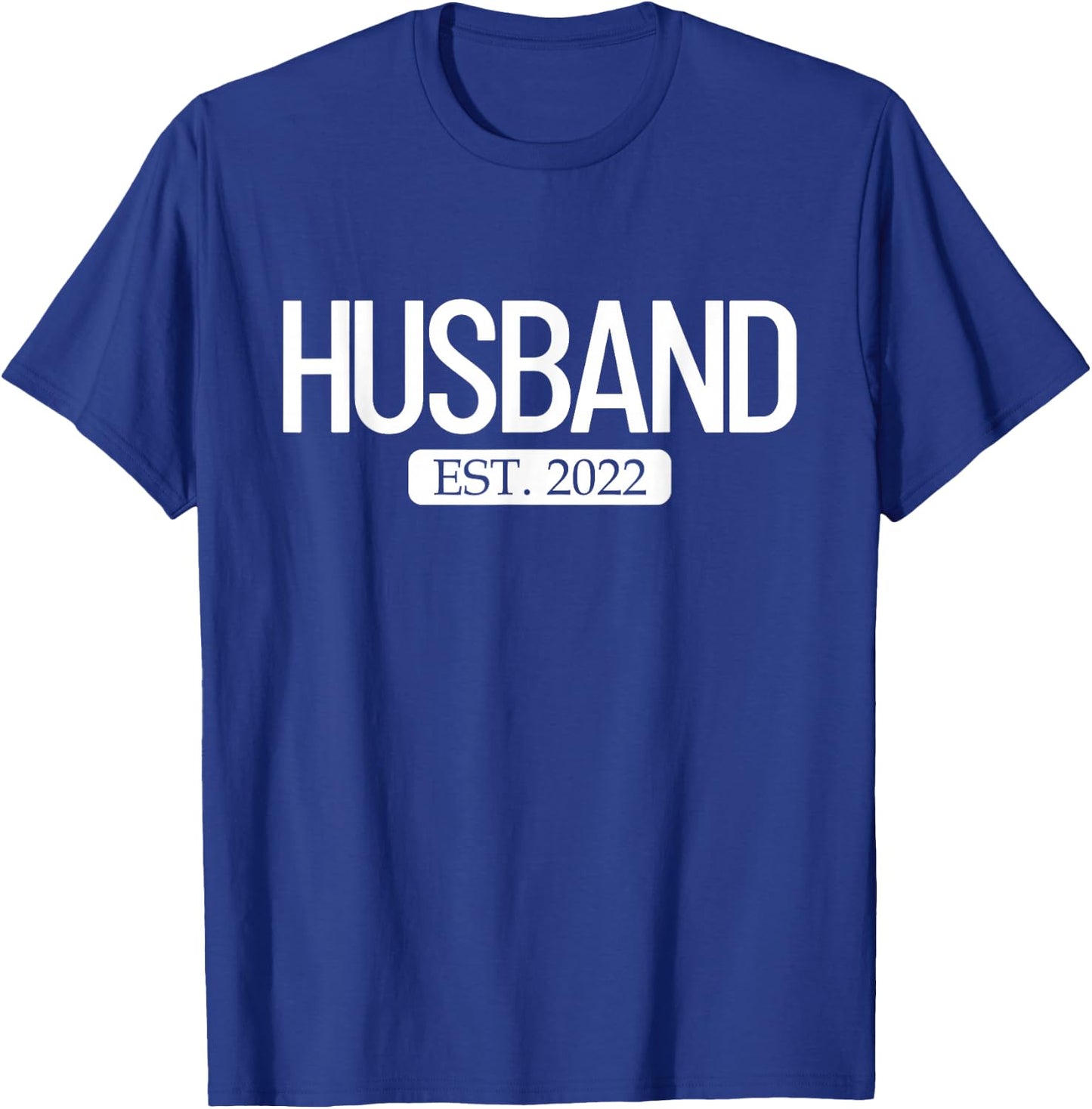 Husband Est. 2022 Matching Couple Newlywed Married 2022 T-Shirt - T-Shirt | Royal