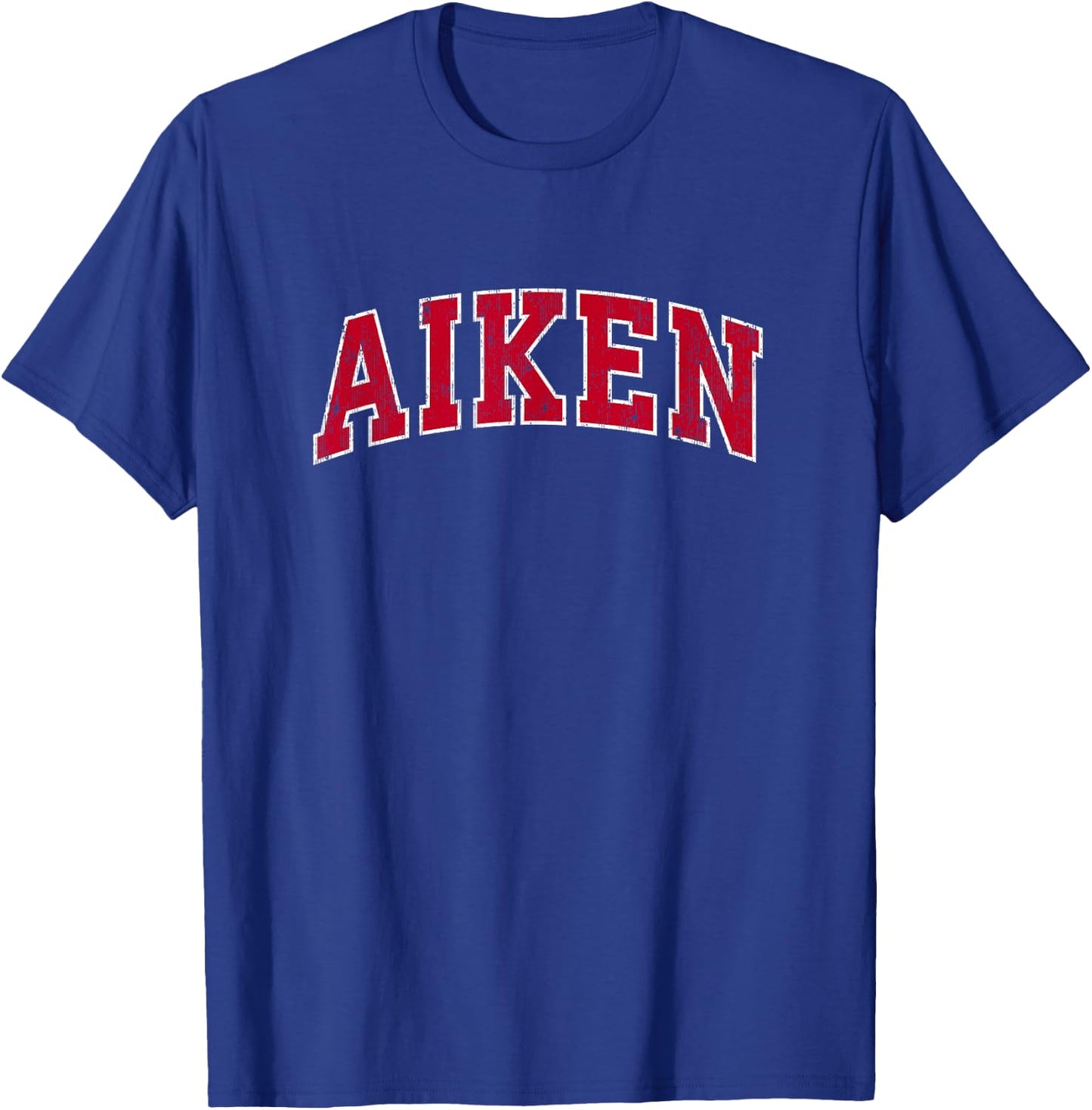 Aiken South Carolina SC Vintage Sports Design Red Design T-Shirt - T-Shirt | Royal