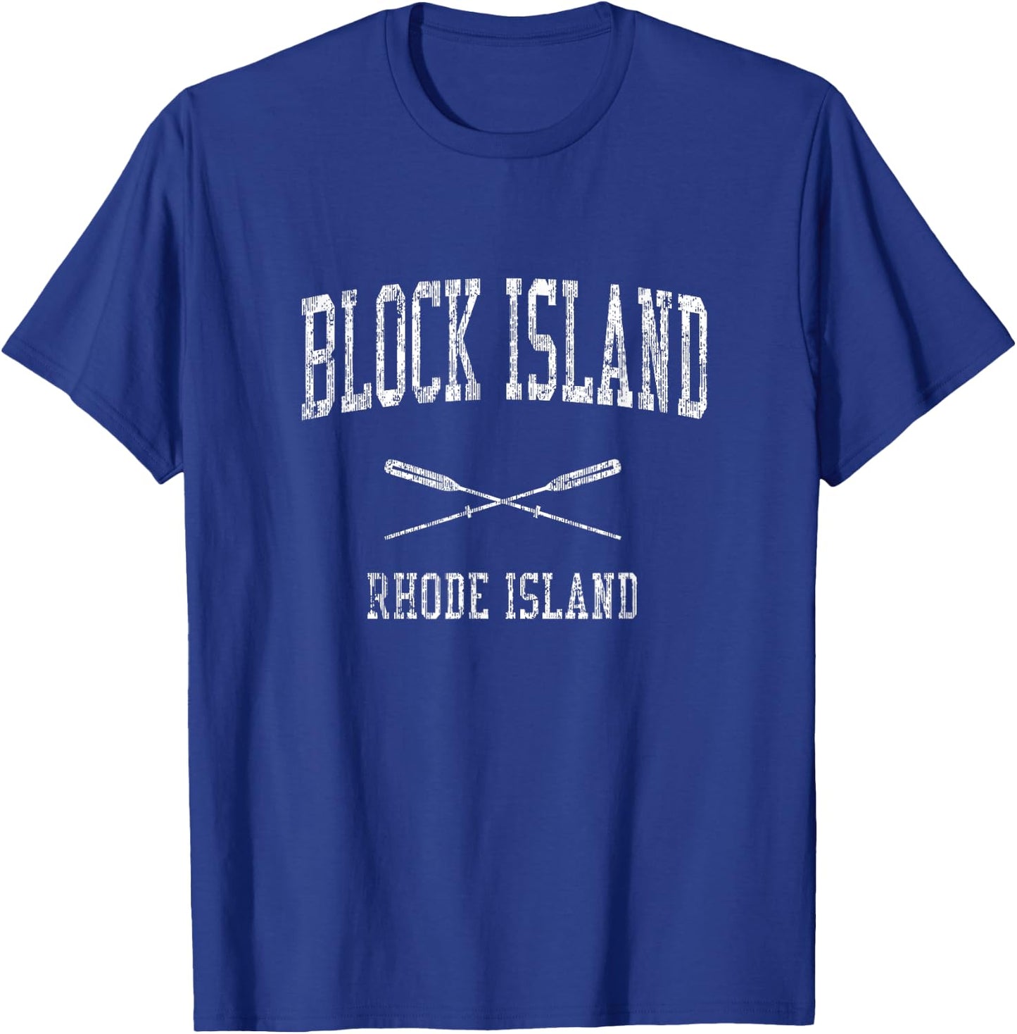 Block Island Rhode Island RI Vintage Nautical Sports Design T-Shirt - T-Shirt | Royal