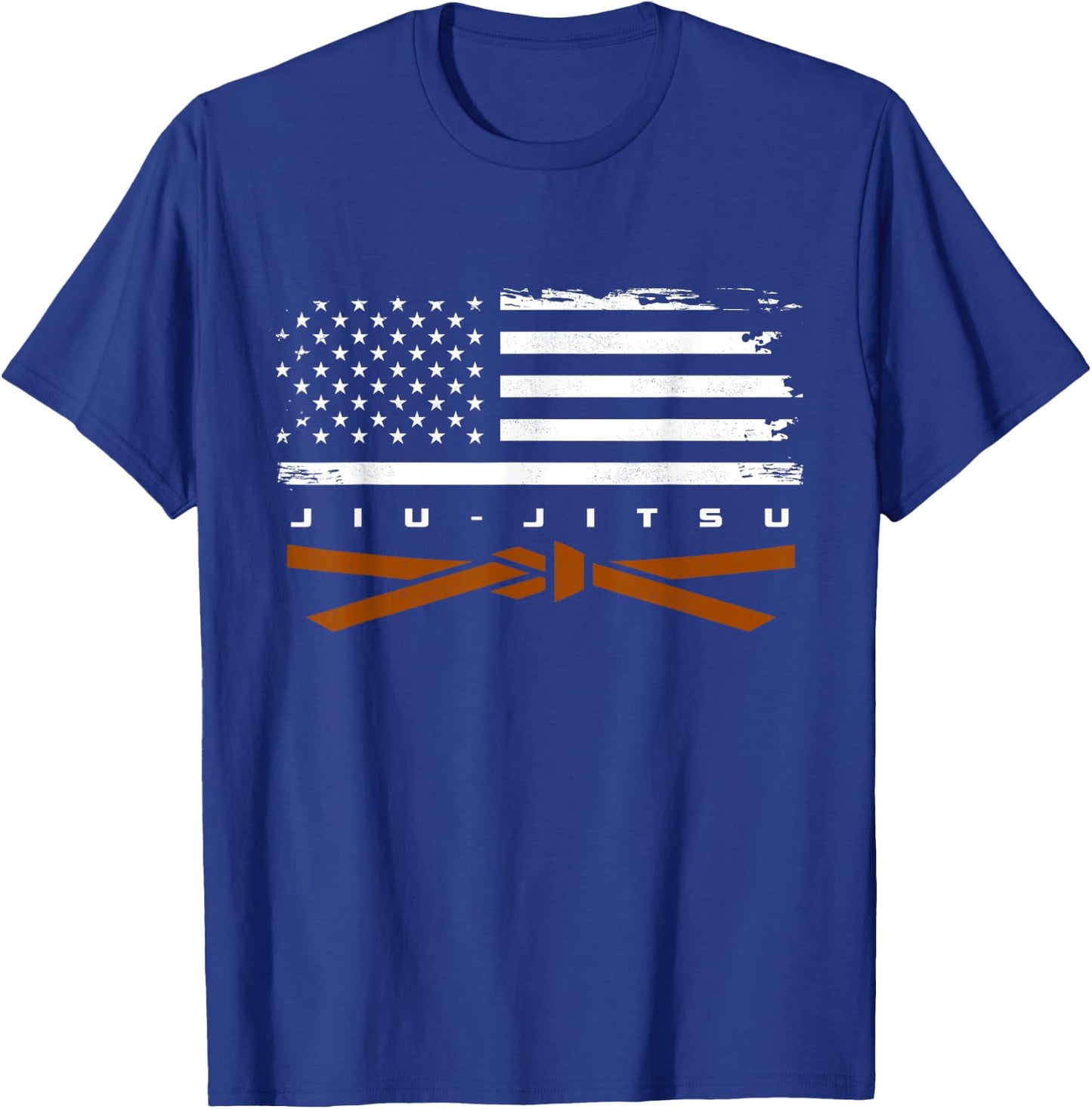 American Flag Jiu - Jitsu Apparel - Brown Belt Jiu Jitsu T-Shirt - T-Shirt | Royal