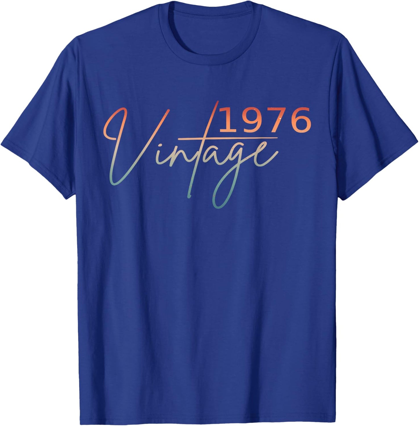 50th Birthday Vintage 1976 Retro 50 Year Old Born in 1976 T-Shirt - T-Shirt | Royal