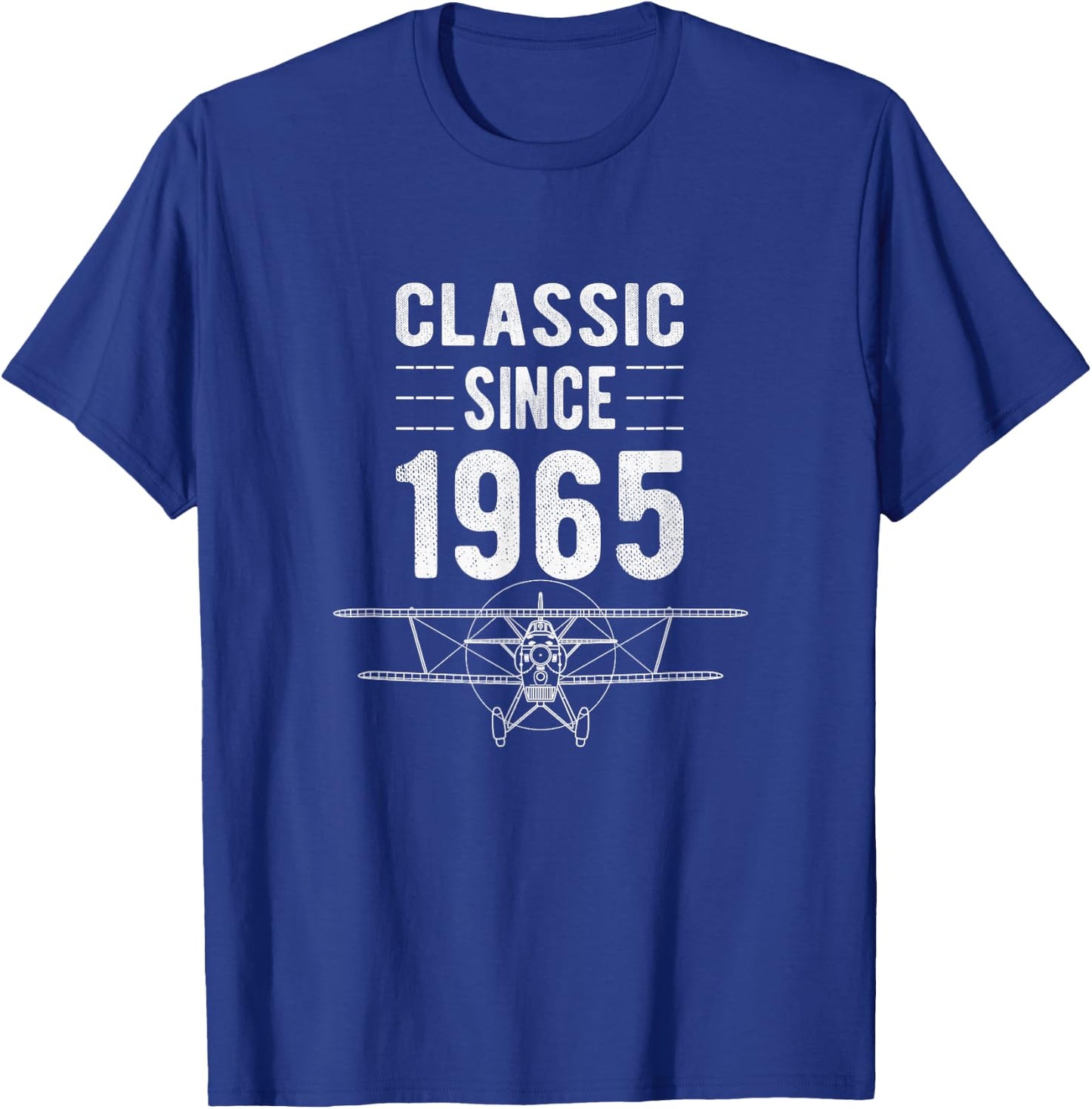 Classic 1965 Airplane Aviation 60 Year Old 60th Birthday T-Shirt - T-Shirt | Royal