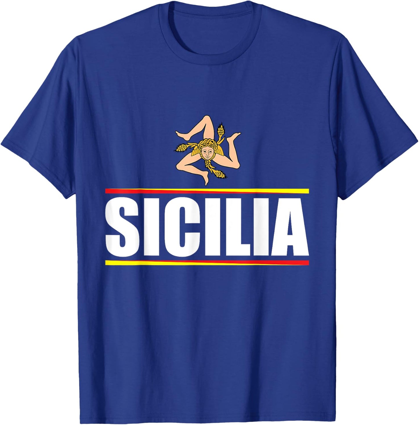 Sicilia Flag Sicily Palermo Italy T-Shirt - T-Shirt | Royal