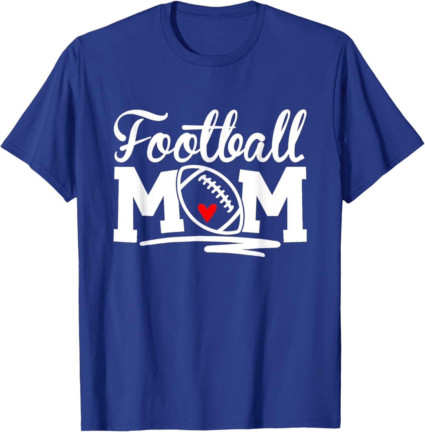 Football Mom Leopard Football Love Football Player T-Shirt - T-Shirt | Royal