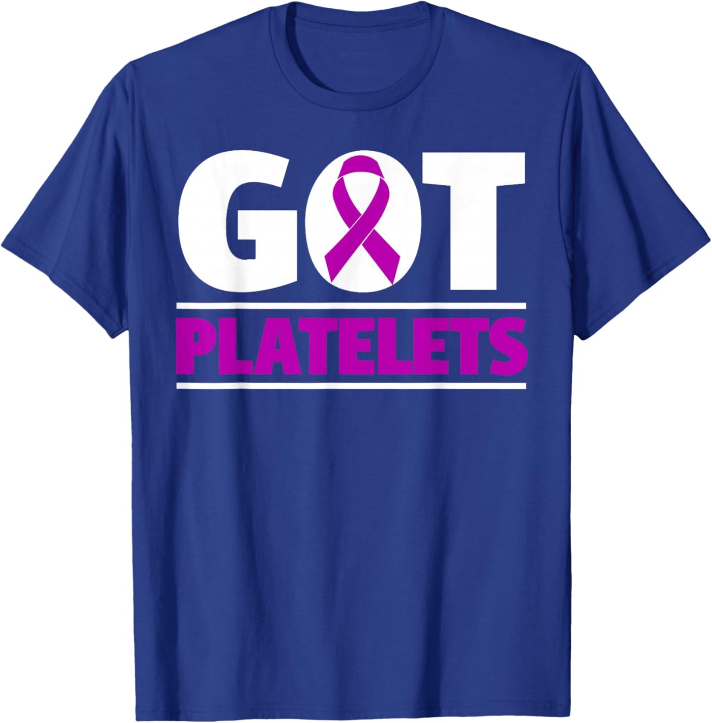 Platelets Purple Ribbon ITP Awareness Month T-Shirt - T-Shirt | Royal