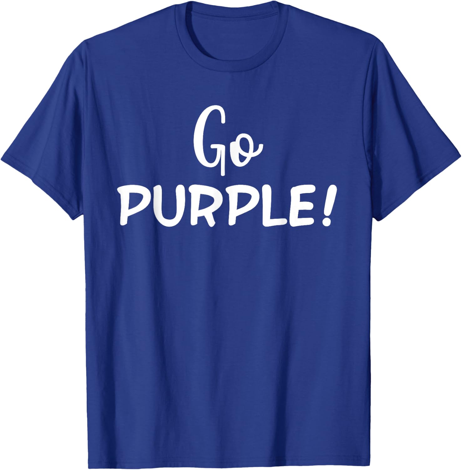 Go Purple! Team Spirit Game School Competition Color Sports T-Shirt - T-Shirt | Royal