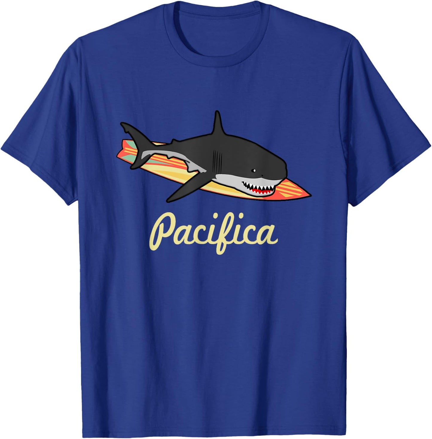 Pacifica California Beach Souvenir Graphic Surf T Gifts Women Kids T-Shirt - T-Shirt | Royal