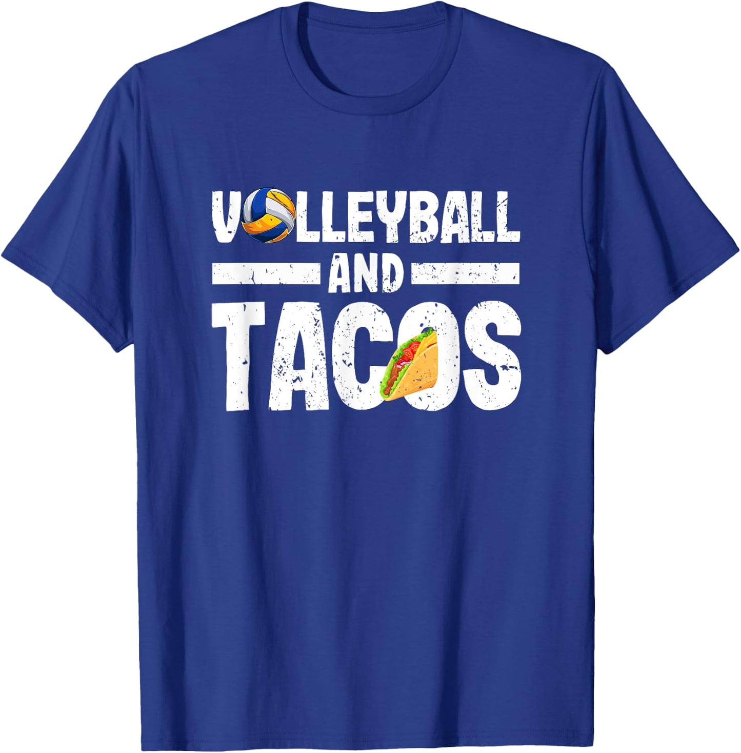 Volleyball And Tacos Funny Vball Taco Player Mexican Lover T-Shirt - T-Shirt | Royal