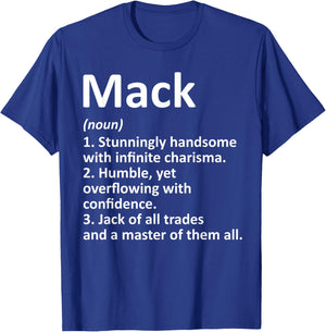 MACK Definition Funny Surname Family Tree Birthday Reunion T-Shirt - T-Shirt | Royal