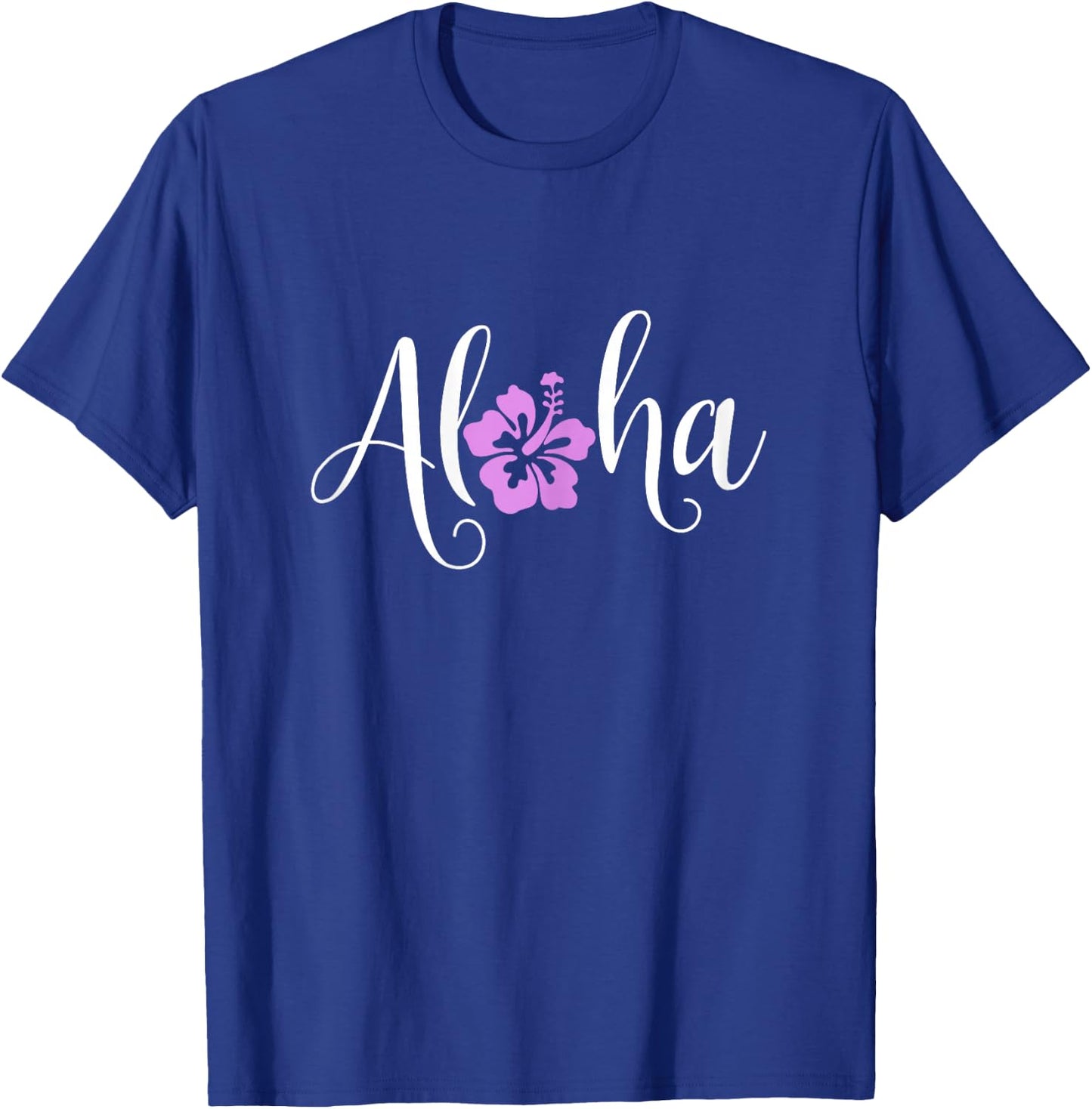 Aloha Hawaiian Hibiscus Flower Surfer Maui Kauai Hawaii T-Shirt - T-Shirt | Royal