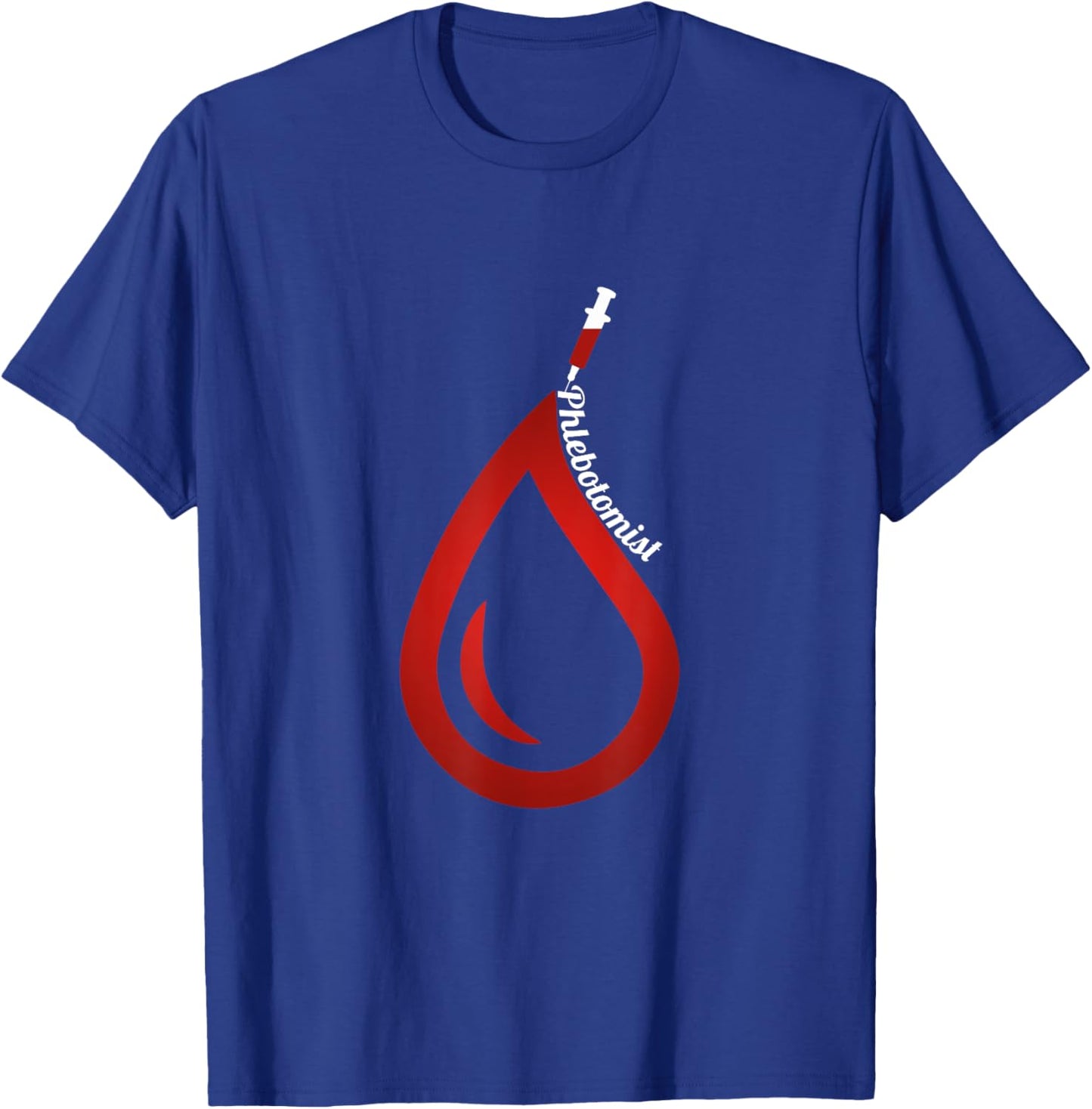 Veins Hospital Syringe Medical Medicine Phlebotomist Blood Drop Nurse Doctor Vein Laboratory Gift Adult Black T-Shirt - T-Shirt | Royal