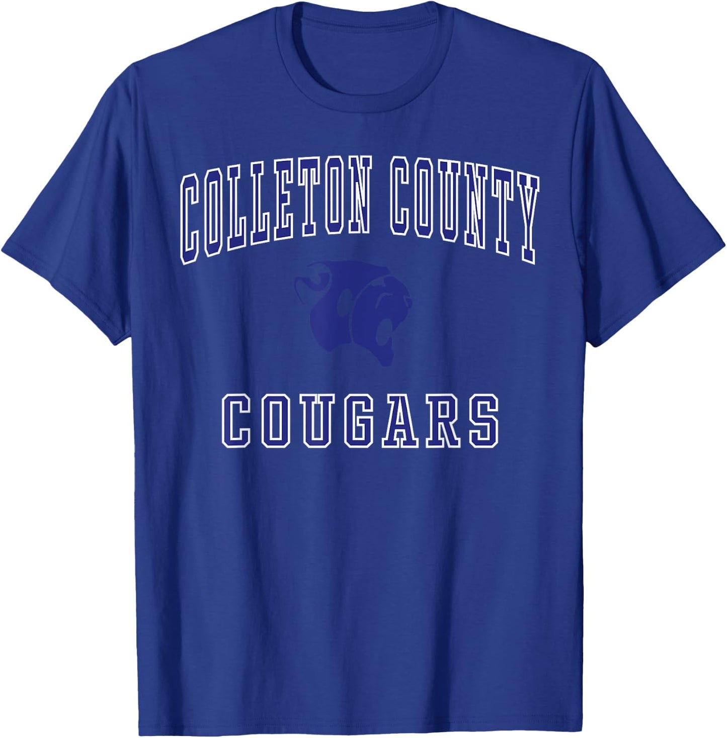 Colleton County High School Cougars C1 T-Shirt - T-Shirt | Royal