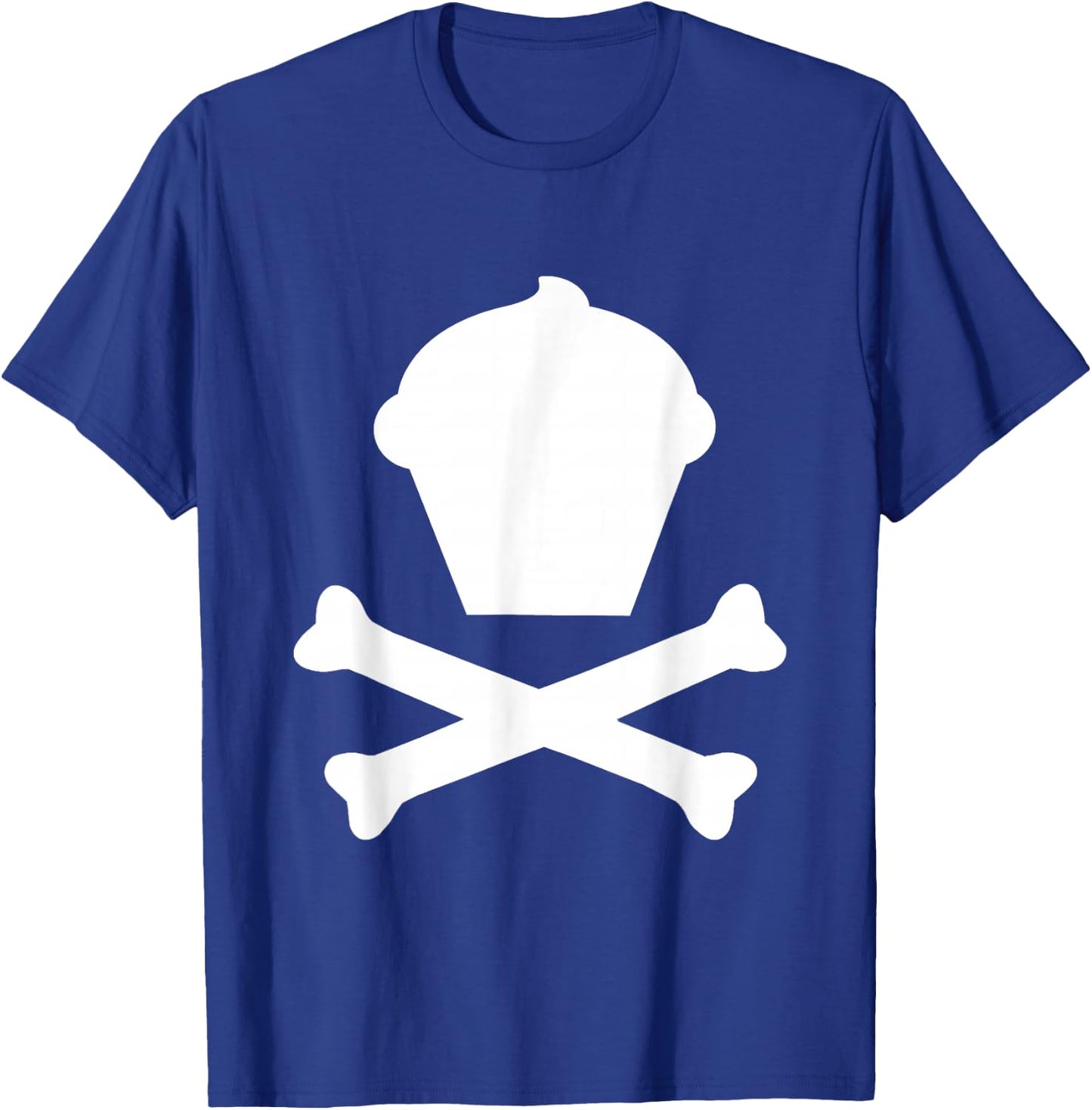 Cupcake & Crossbones Cute No Skull Not Scary Fun Gag T-Shirt - T-Shirt | Royal