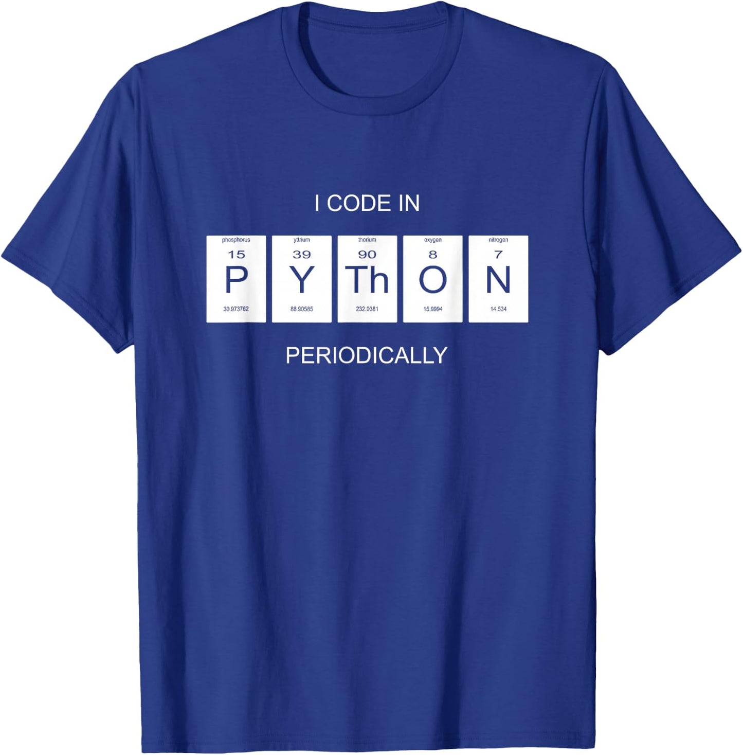 Python Developer Periodic Table Gift I Web Design T-Shirt - T-Shirt | Royal