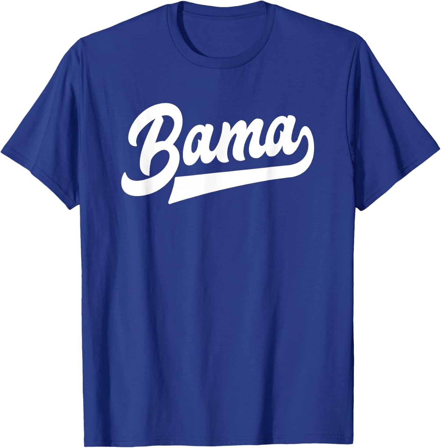 Bama Alabama White Script Design Southern T-Shirt - T-Shirt | Royal