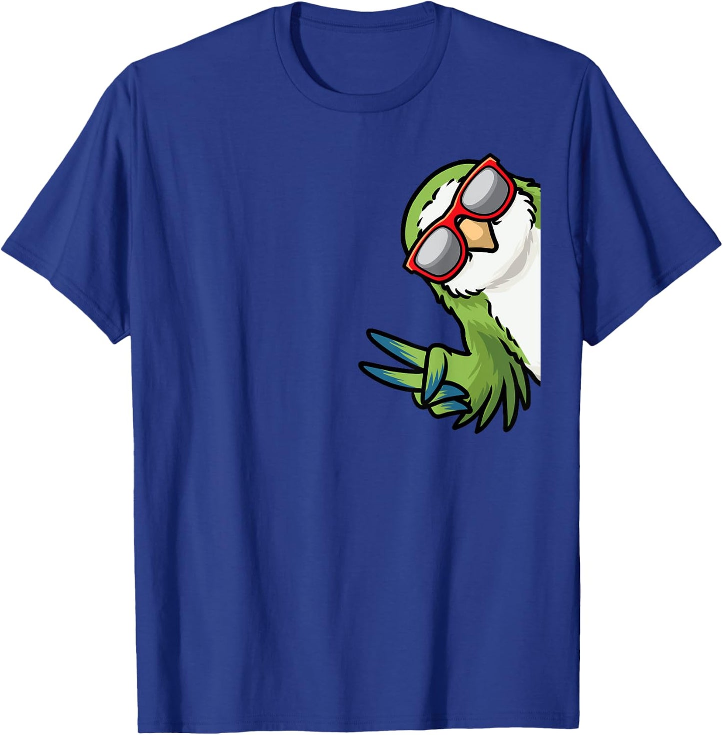 Monk Parakeet Quaker Parrot Bird From Side Sunglasses T-Shirt - T-Shirt | Royal