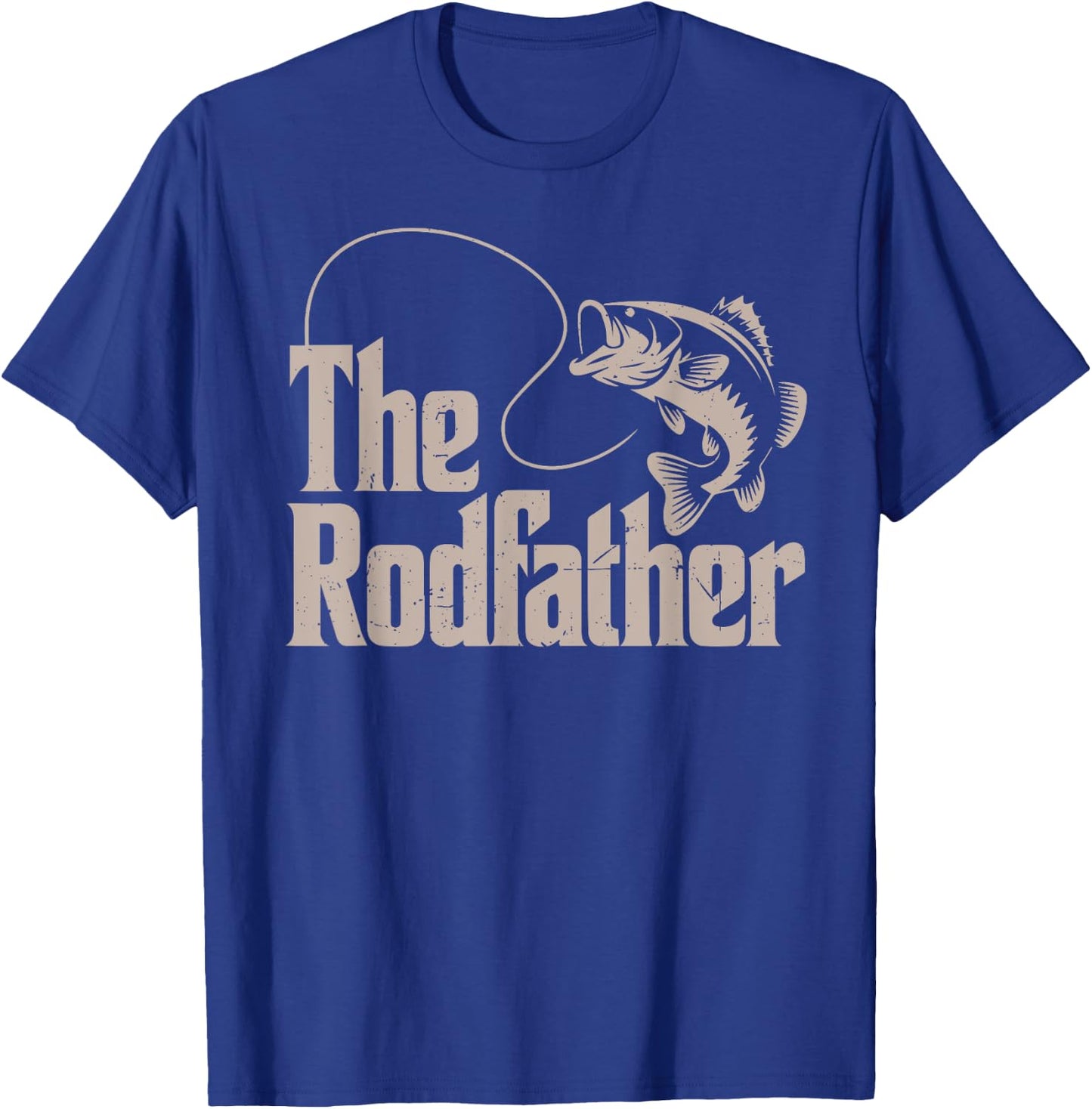 The Rodfather Step Dad Fishing Father Day Gift from Daughter T-Shirt - T-Shirt | Royal