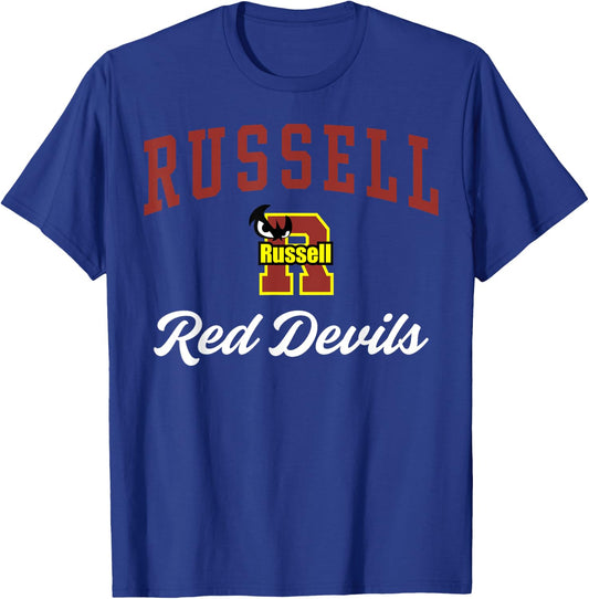Russell High School Red Devils C3 T-Shirt - T-Shirt | Royal