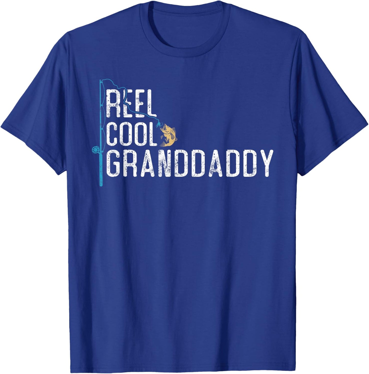 Reel Cool Granddaddy vintage funny fishing rod gifts grandpa T-Shirt - T-Shirt | Royal