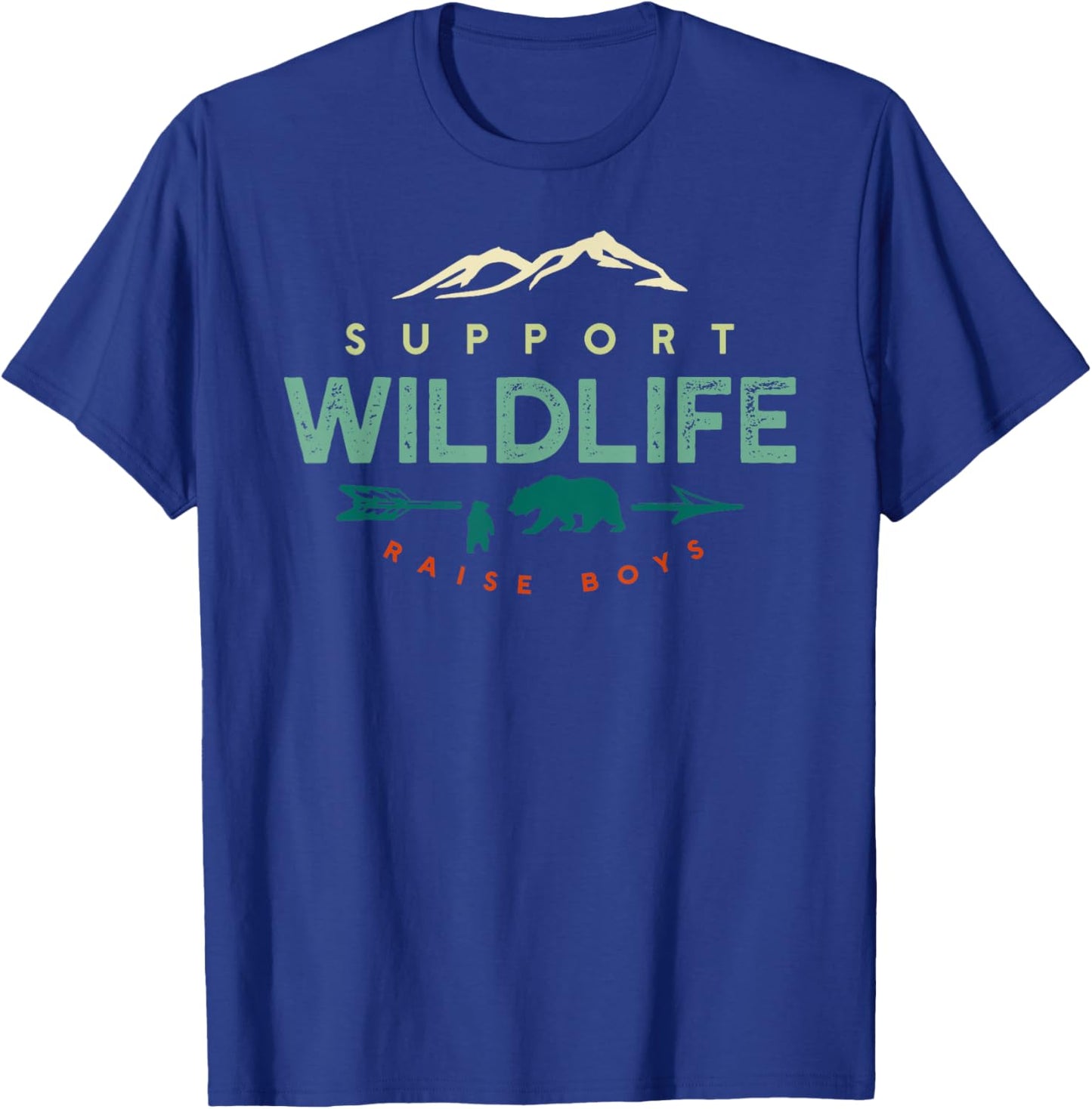 Support Wildlife Raise Boys T-Shirt - T-Shirt | Royal