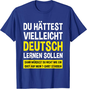 Learn German Speaker - Funny Germany Flag German-American T-Shirt - T-Shirt | Royal