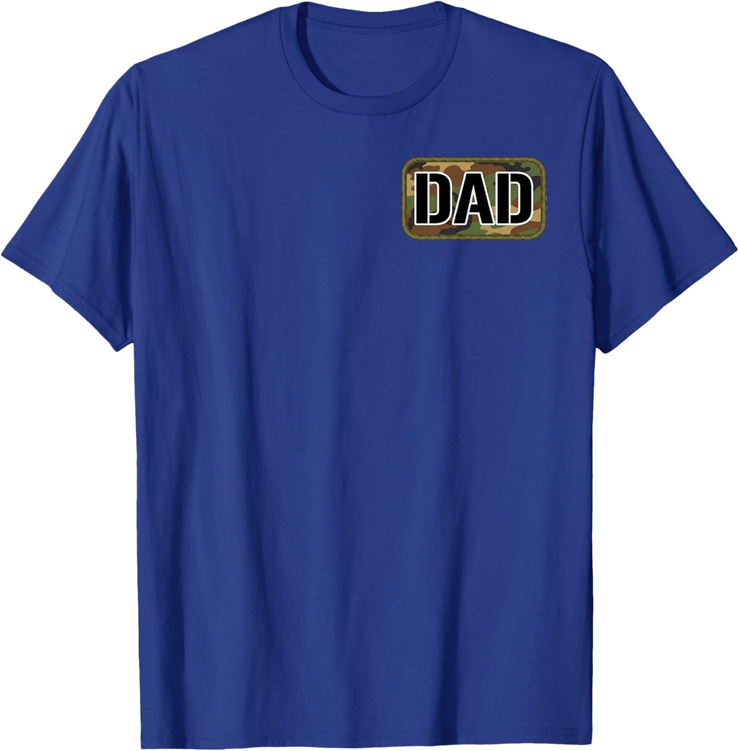 Retro Old School Camo Dad Pocket Camouflage Dad Fathers T-Shirt - T-Shirt | Royal