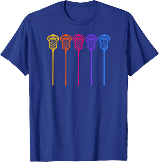 Lacrosse Lacrosse Sticks woman girls retro T-Shirt - T-Shirt | Royal