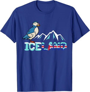 Iceland Stud Puffin Icelandic Bird Nordic T-Shirt - T-Shirt | Royal